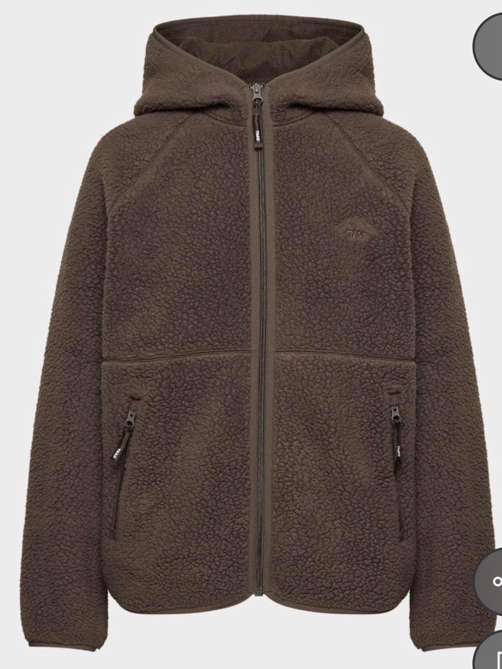 TNA Polar Tech Rich Mocha Zip Up Hoodie